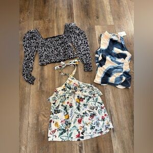 Women’s Zara banana republic parker medium bundle blouses